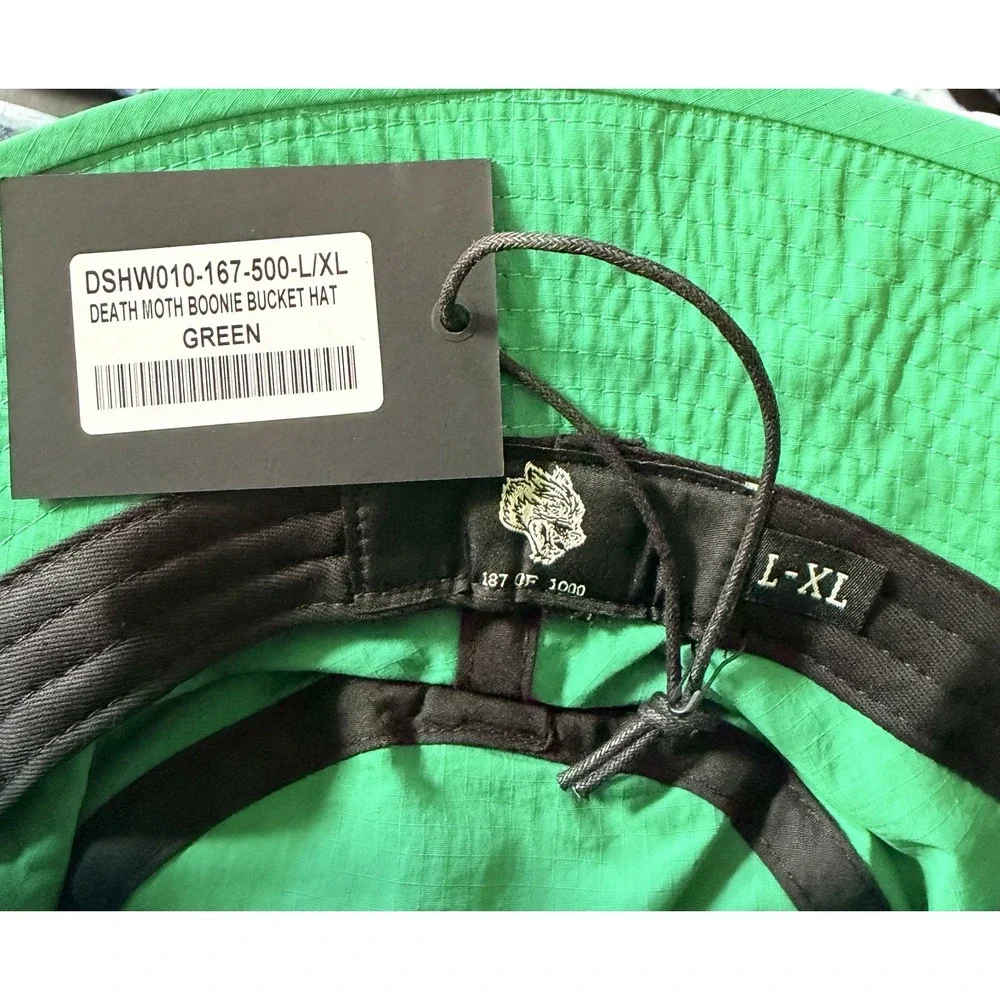DOOM'S DAY Death Moth Boonie Bucket Hat L/XL Green